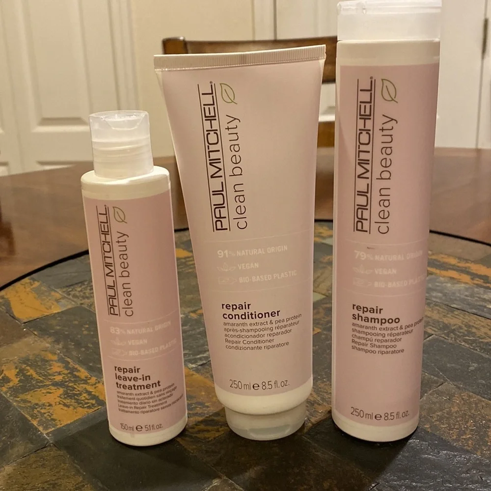 Paul Mitchell Clean Beauty Repair Shampoo Conditioner Leave In Treatment